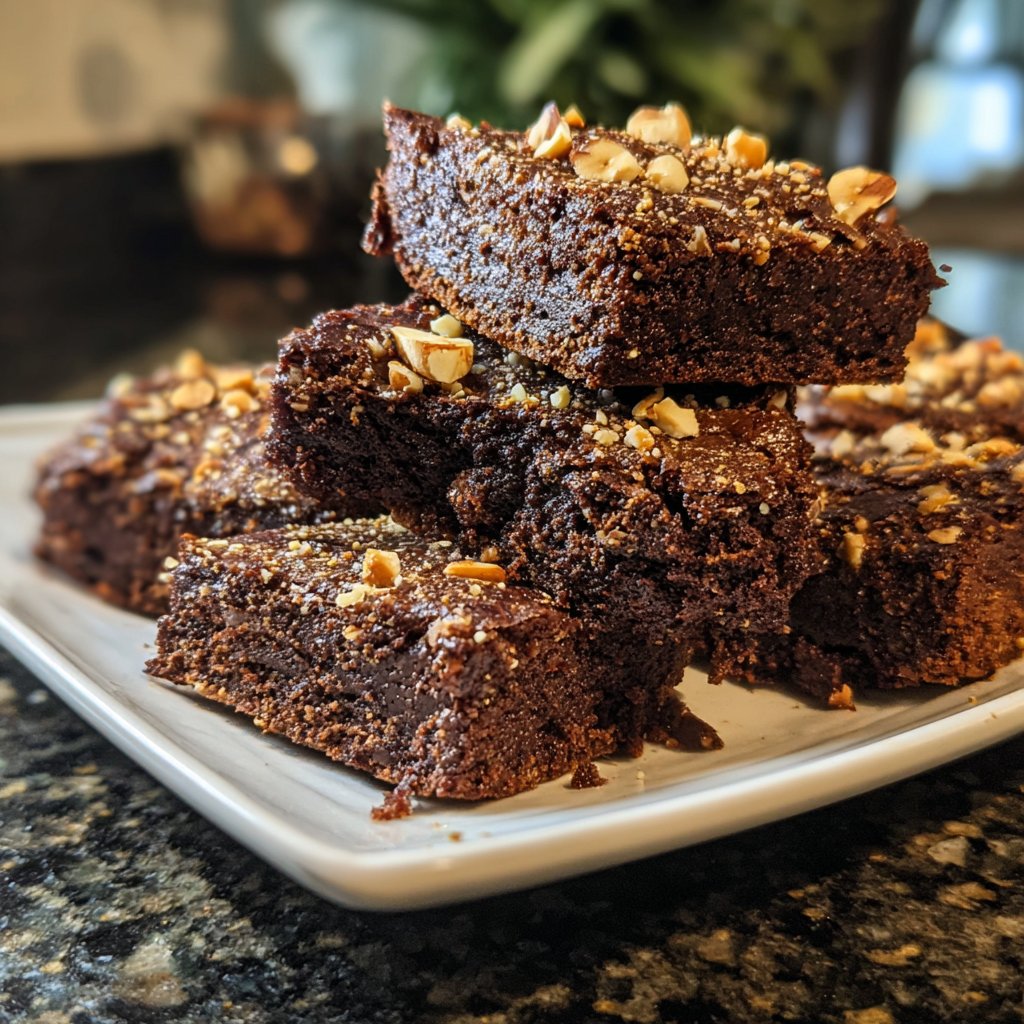 Cottage Cheese Brownies with Hazelnuts