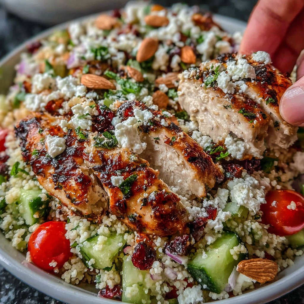 Mediterranean Chicken Couscous Salad
