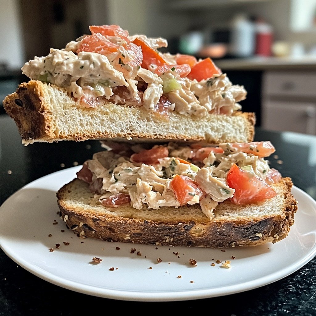 Tomatenbroodjes met Kipsalade