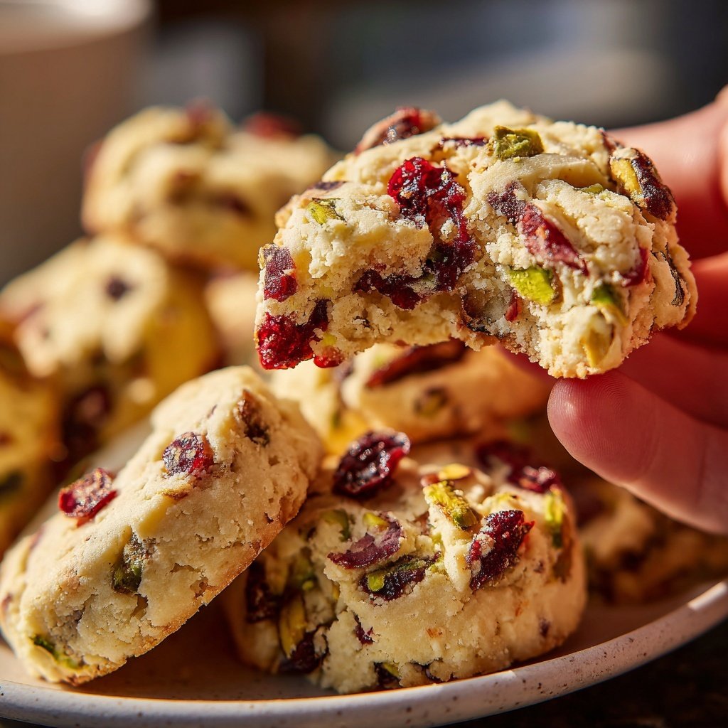 Delicious Holiday Treat: Cranberry Pistachio Shortbread Cookies
