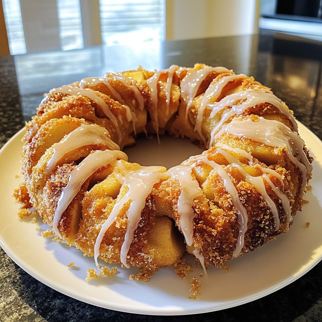 Cozy Apple Kringle with Vanilla Glaze