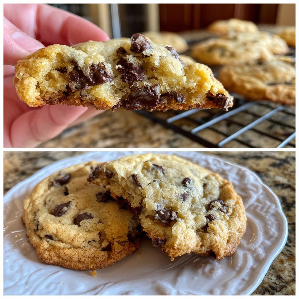 Crispy and Chewy Chocolate Chip Cookies