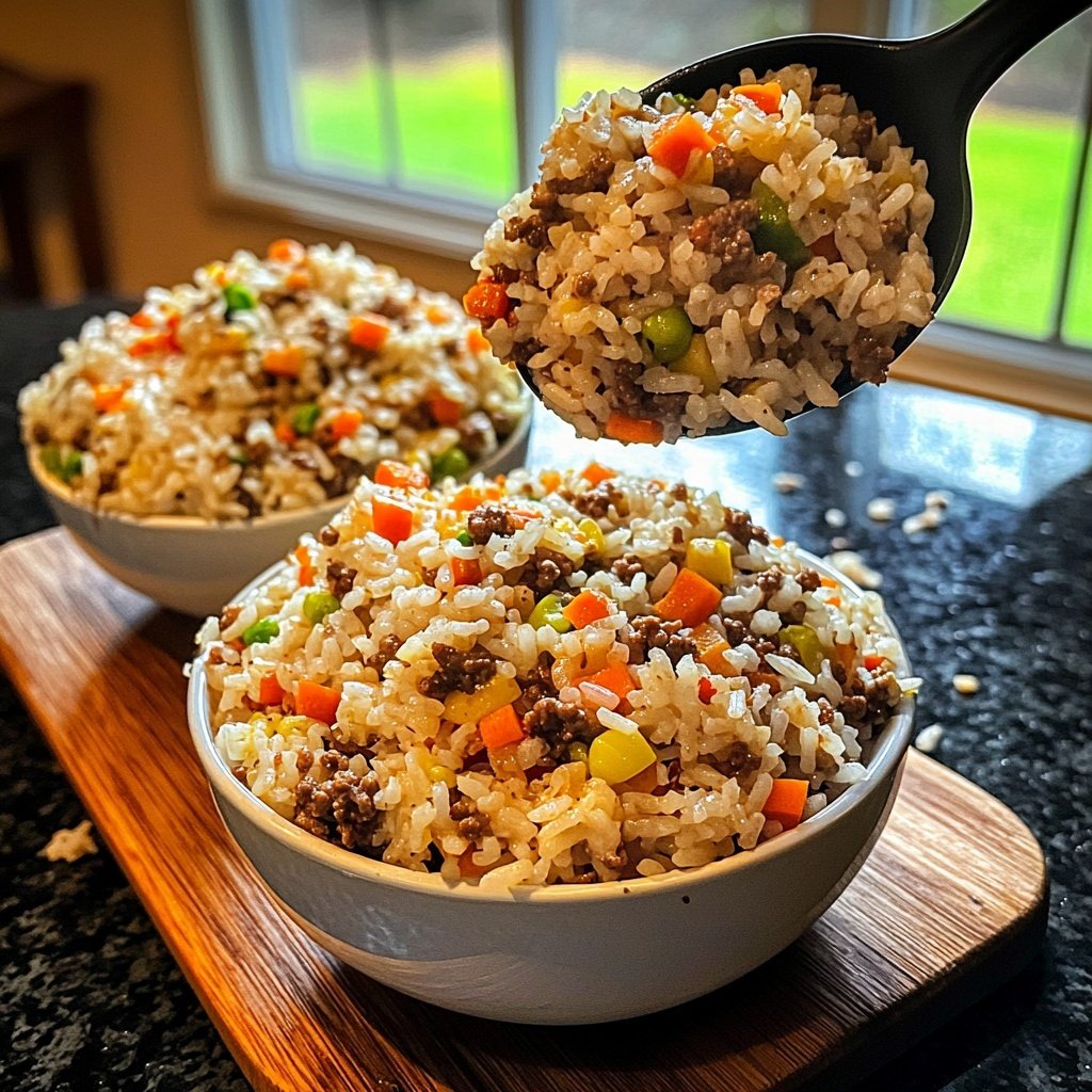 Ground Beef Rice Bowls