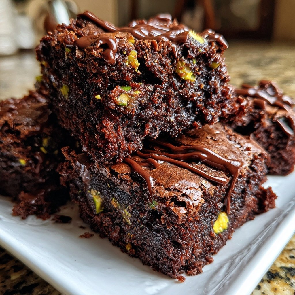 Chocolate Pistachio Brownies