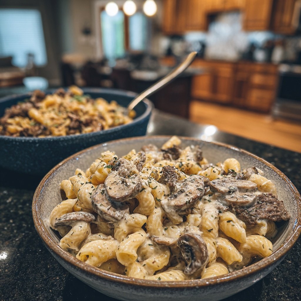 Creamy Beef And Mushroom Pasta