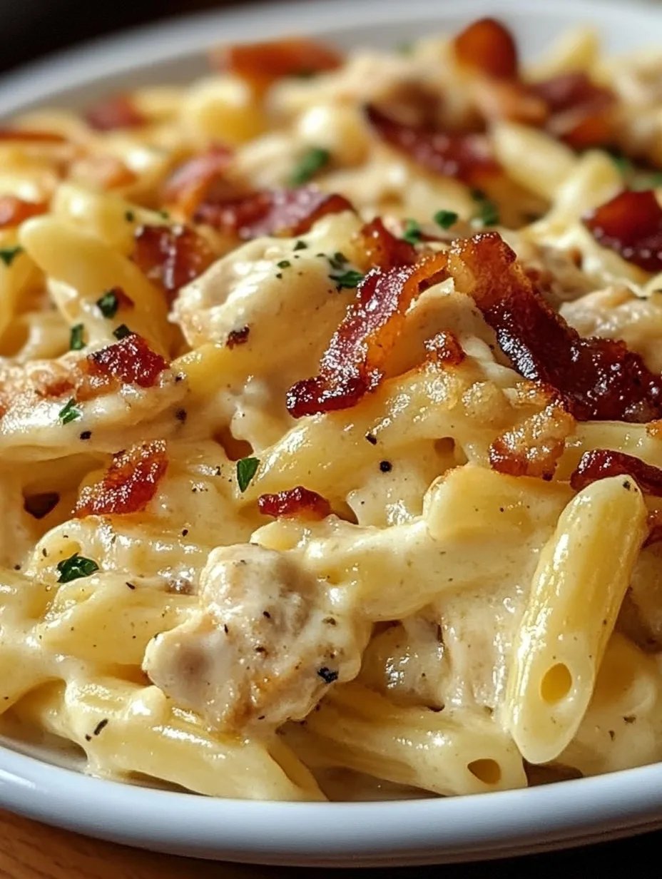 Creamy Chicken Bacon Ranch Pasta