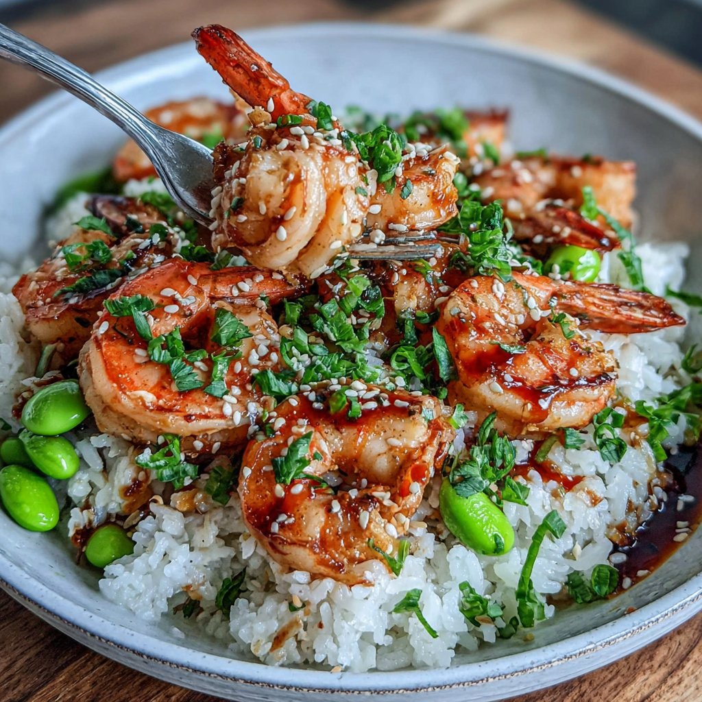 High Protein Shrimp Rice Bowl