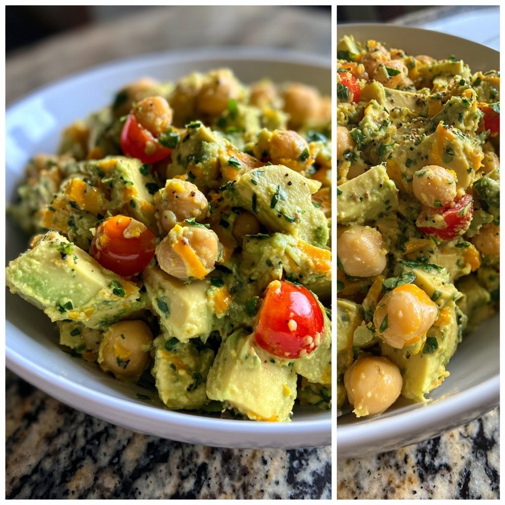 Healthy & Light Avocado Chickpea Salad