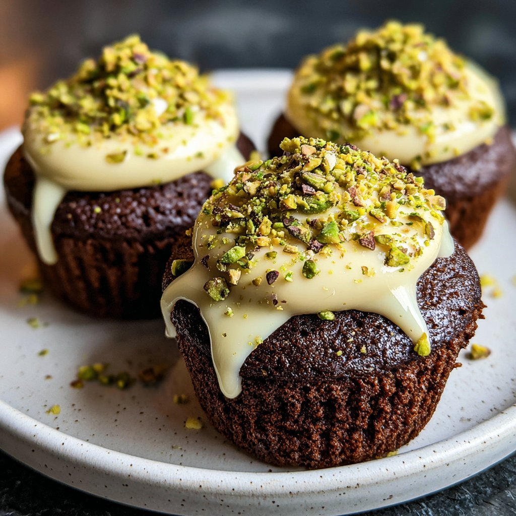 Chocolate Pistachio Cupcakes