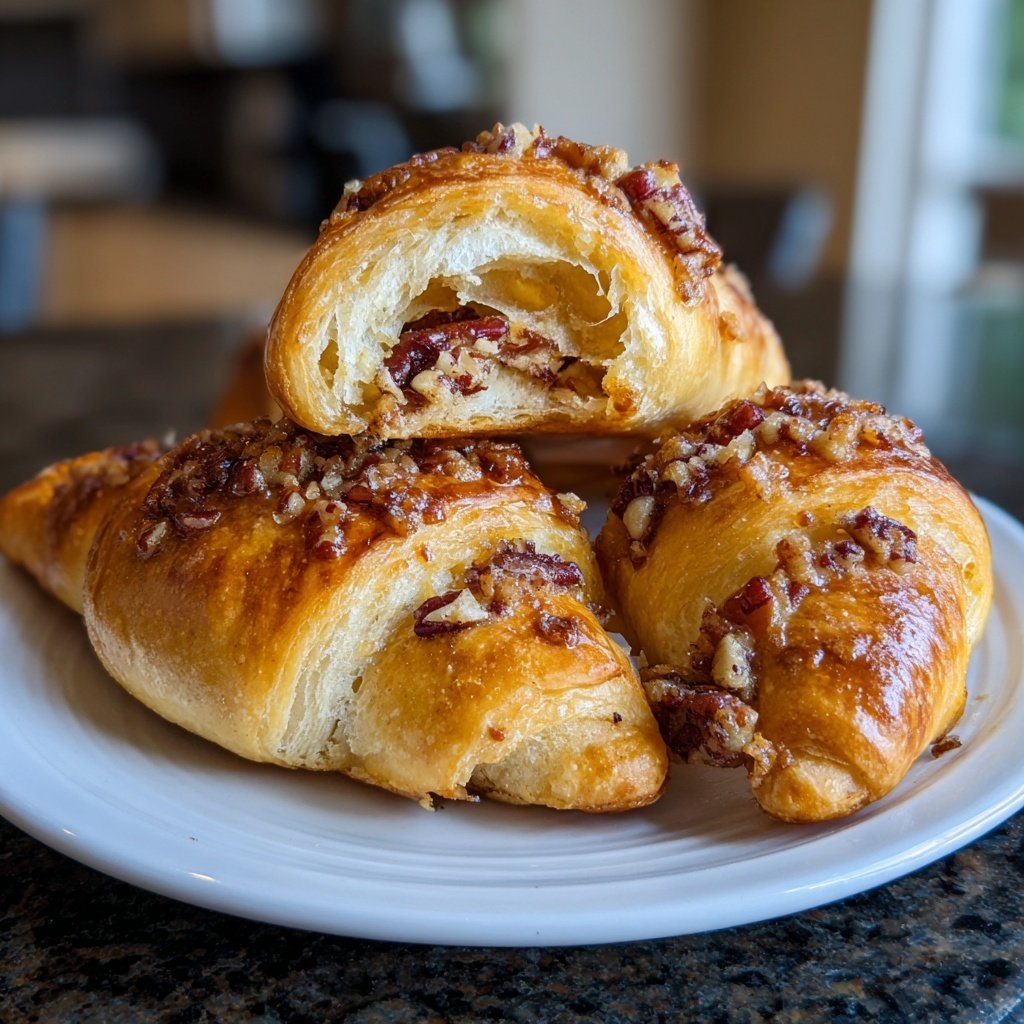 Buttery Crescent Rolls with Pecan Filling
